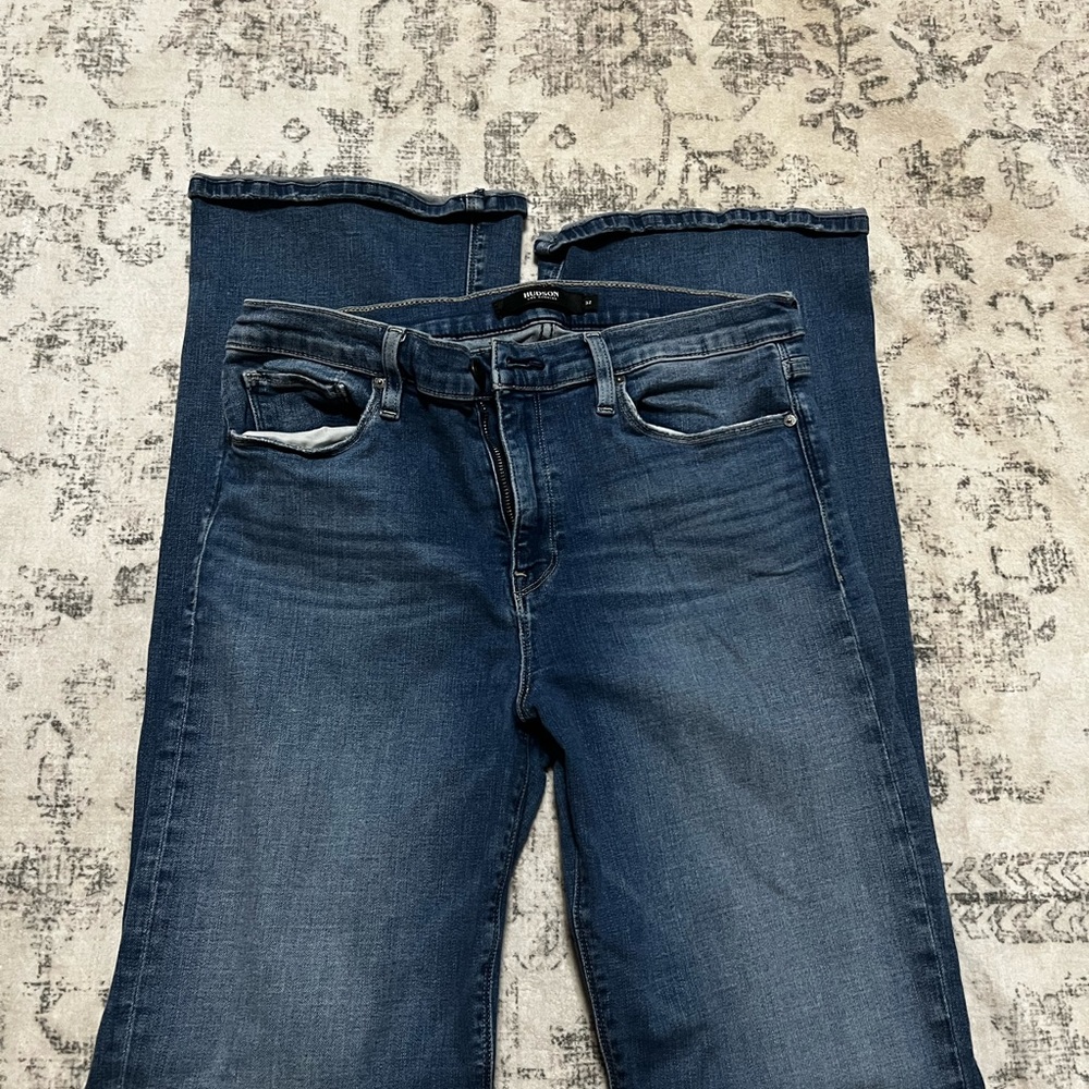 Hudson Jeans Dark Blue Straight Leg Denim